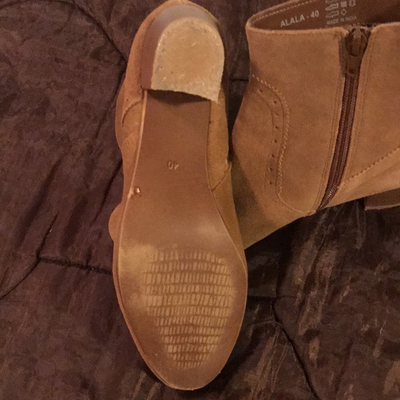 Promod Alala Mid Heel Suede Women’s Booties In Tan, EU 40, US 10 - Picture 3 of 7